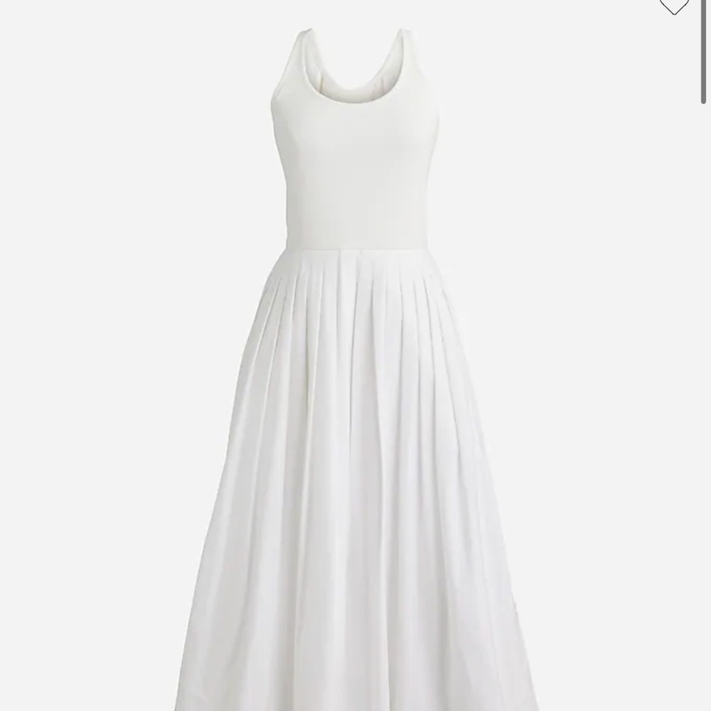 J. Crew Fitted Tank Dress with Poplin Bubble Skirt Small